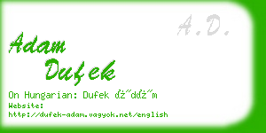 adam dufek business card